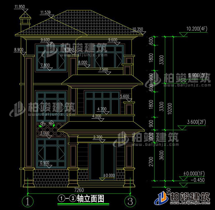 正立面图